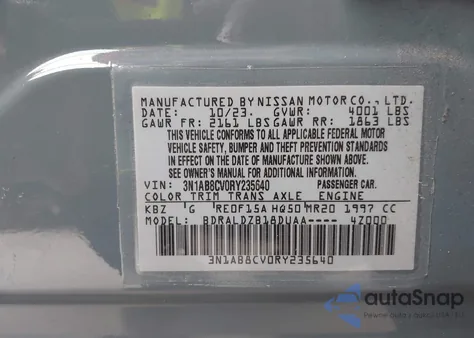 2024 Nissan Sentra Sv z USA, uszkodzony, nr VIN 3N1AB8CV0RY235640